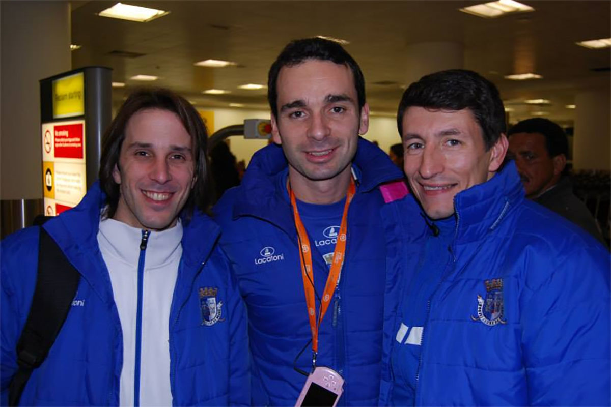 Com Rodrigo Sousa e Tiago Barbosa, no Braga, em 2010/11