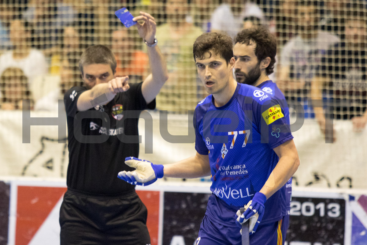 O Vilafranca contestou muito a arbitragem