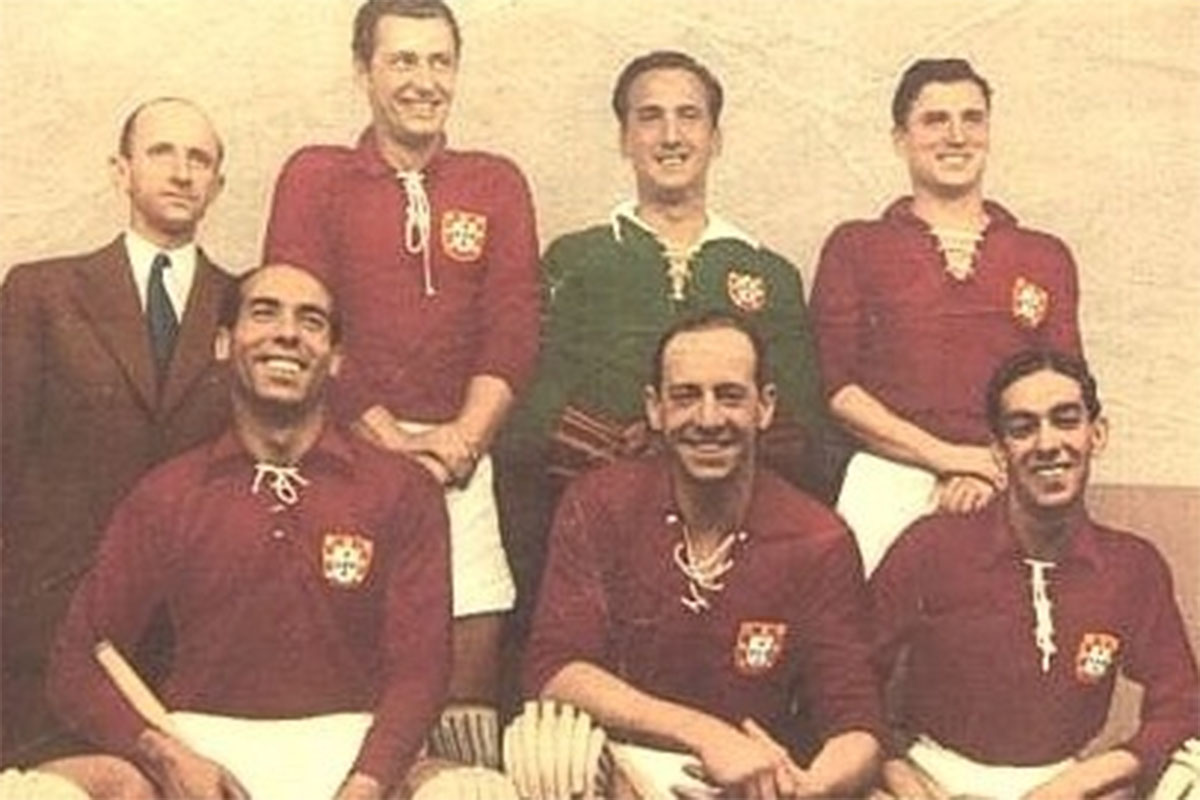 Alguns dos heróis portugueses da conquista de 1947
