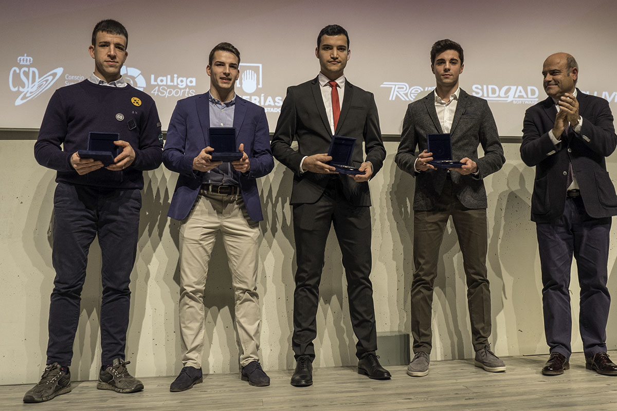 Casanovas, Roca, Bargalló e Alabart - quatro dos sete novos campeões do Mundo que foram distinguidos.