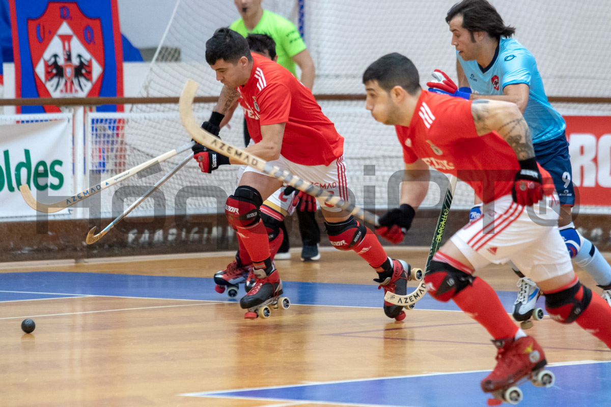 Carlos Nicolía (Argentina e Benfica), Jordi Bargalló (Espanha e Oliveirense) e Lucas Ordoñez (Argentina e Benfica)