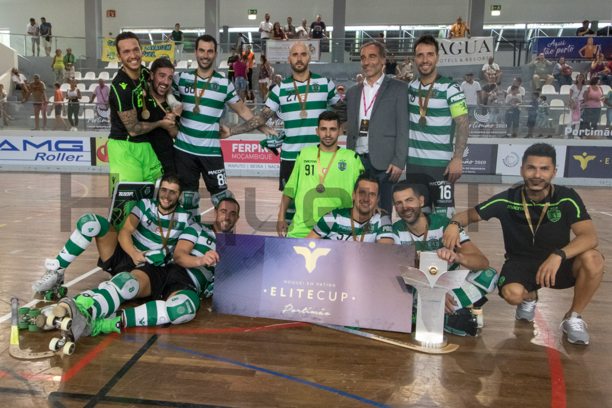 Em 2018, o Sporting conquistou uma Elite Cup orfã de Porto e Óquei de Barcelos, por 