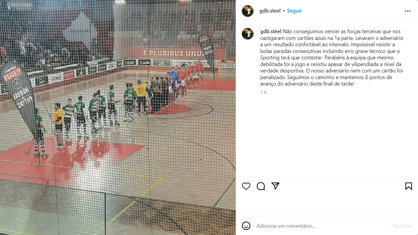 Gilberto Dias Borges, reconhecido dirigente sportinguista, foi crítico da arbitragem e sublinhou o 