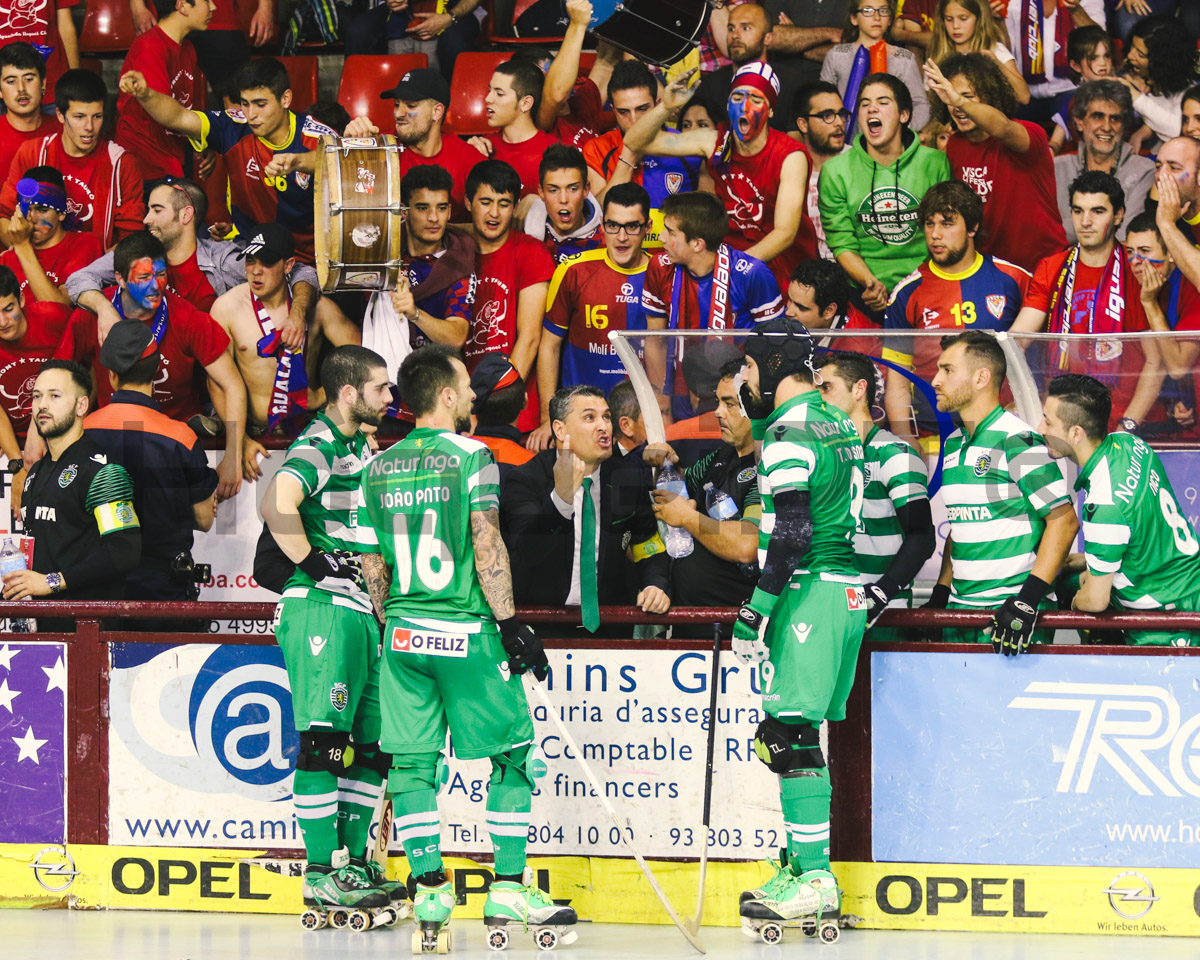 Sporting de Nuno Lopes, agora treinador do Tomar, festejou em Igualada em 2015.