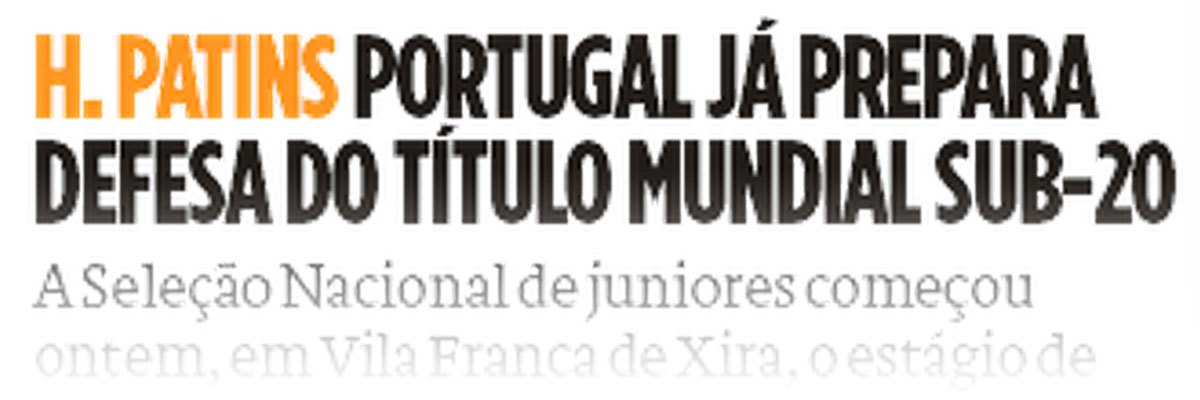 Sub-20 já trabalham