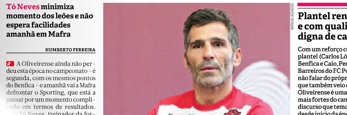 Tó Neves antevê dificuldades com leões