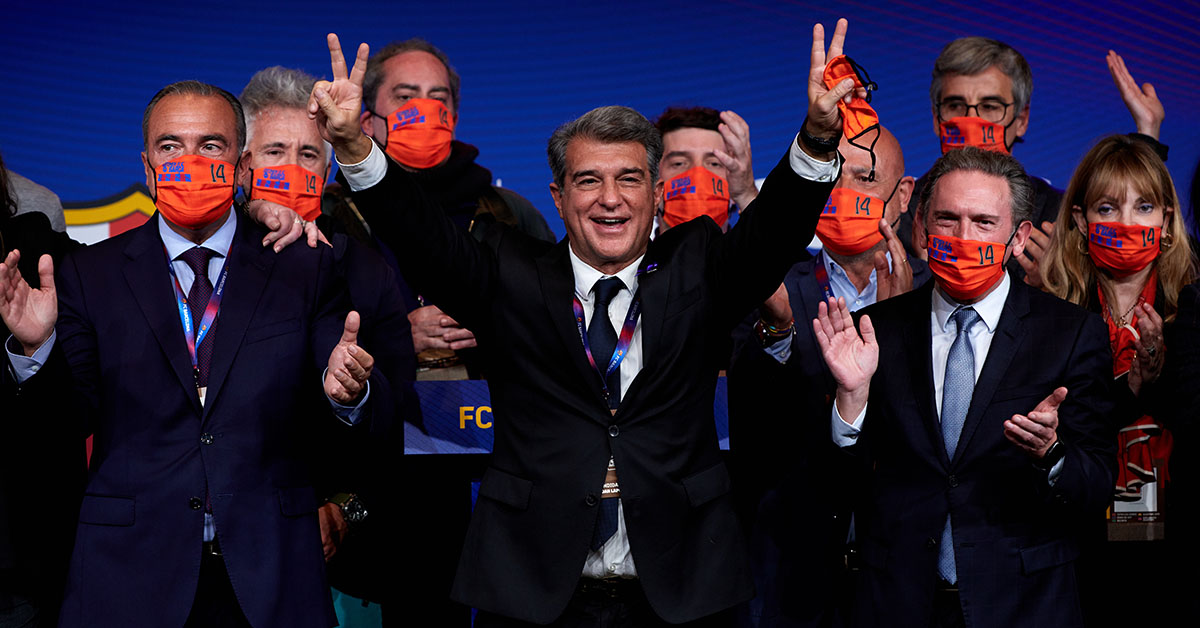Joan Laporta regressa à presidência do Barcelona