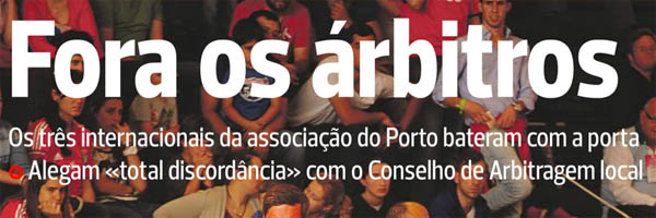 Três árbitros do Porto para Aveiro