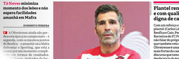 Tó Neves antevê dificuldades com leões