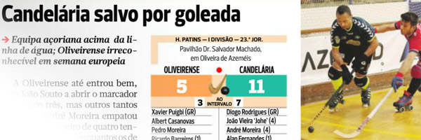 A goleada do Candelária em Oliveira de Azeméis